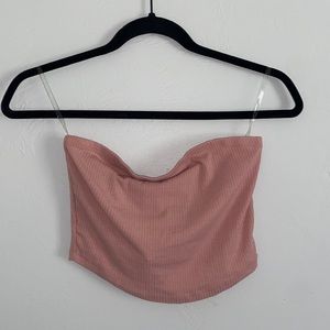 NWT Bozzolo Pink Ribbed Tube Top